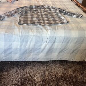 Wrangler Outdoor Breathable Grey Long‎ Sleeve Shirt Reg. Fit Men's 3XL